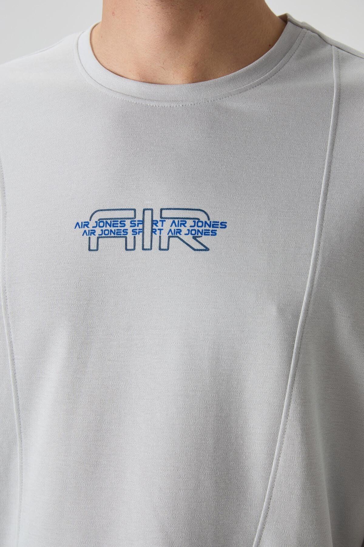 T-shirt homme oversize imprimé en coton épais texturé - Justyol