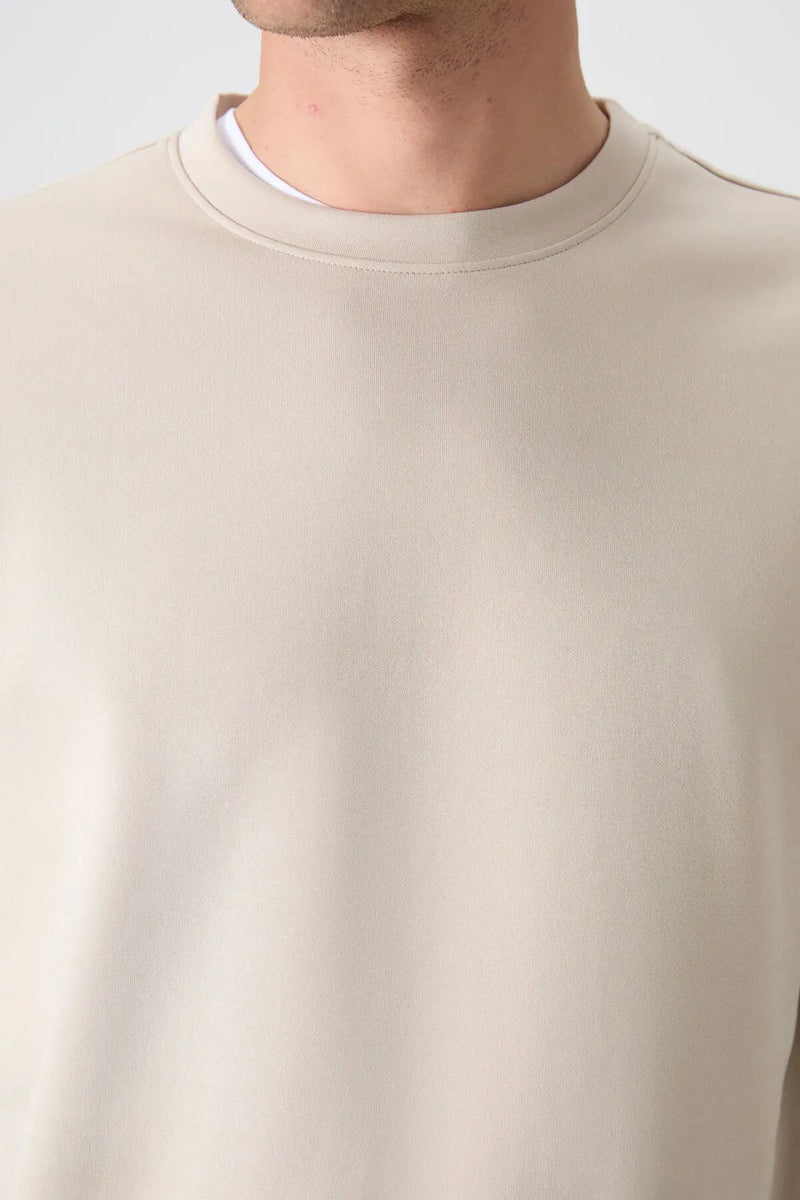 Sweatshirt pour homme à col rond, coupe décontractée - 88053