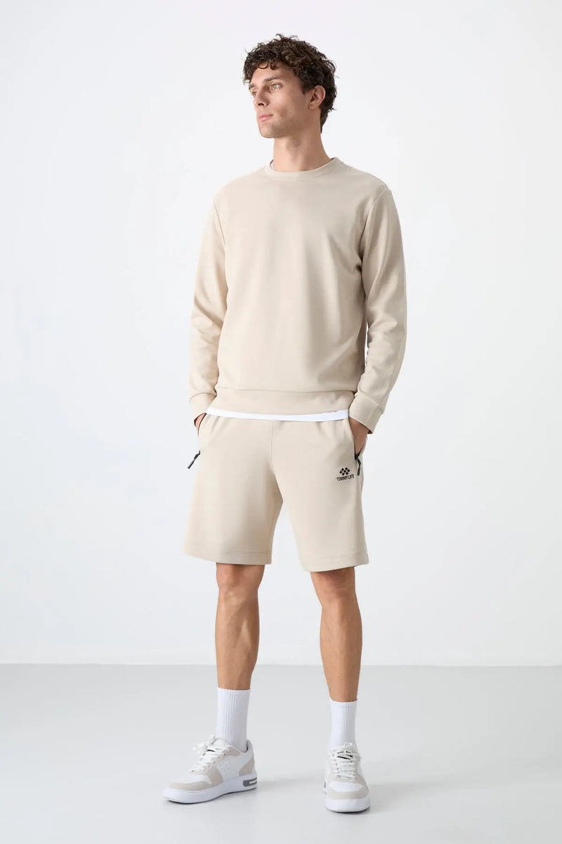 Sweatshirt pour homme à col rond, coupe décontractée - 88053