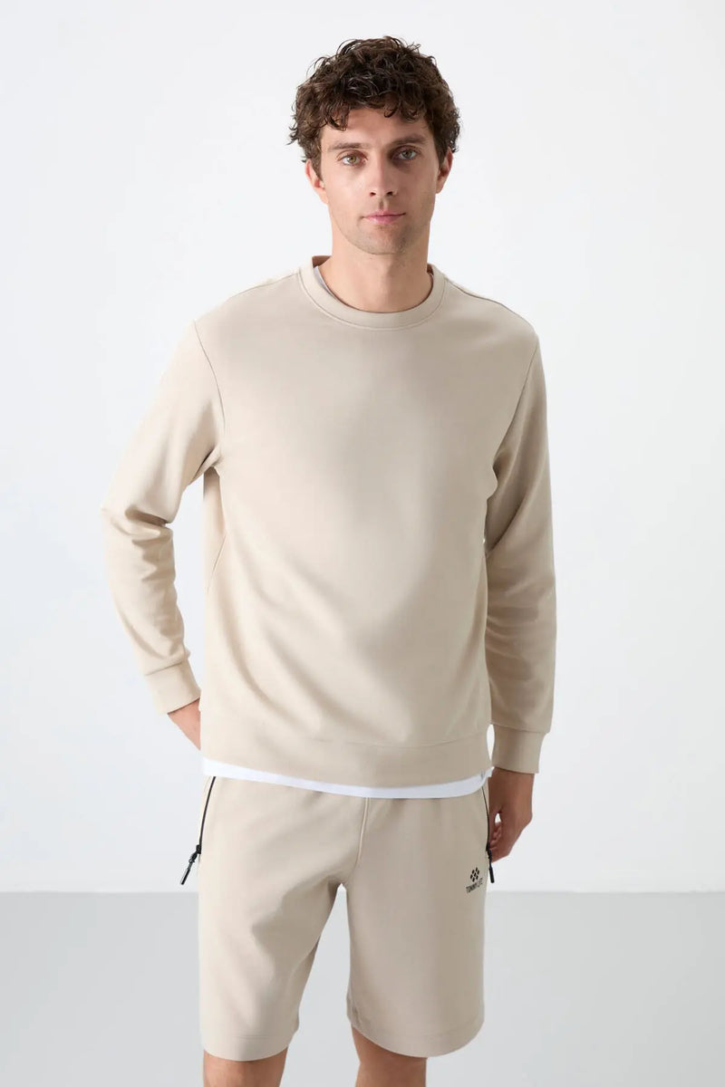 Sweatshirt pour homme à col rond, coupe décontractée - 88053