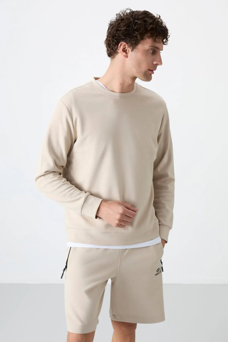 Sweatshirt pour homme à col rond, coupe décontractée - 88053
