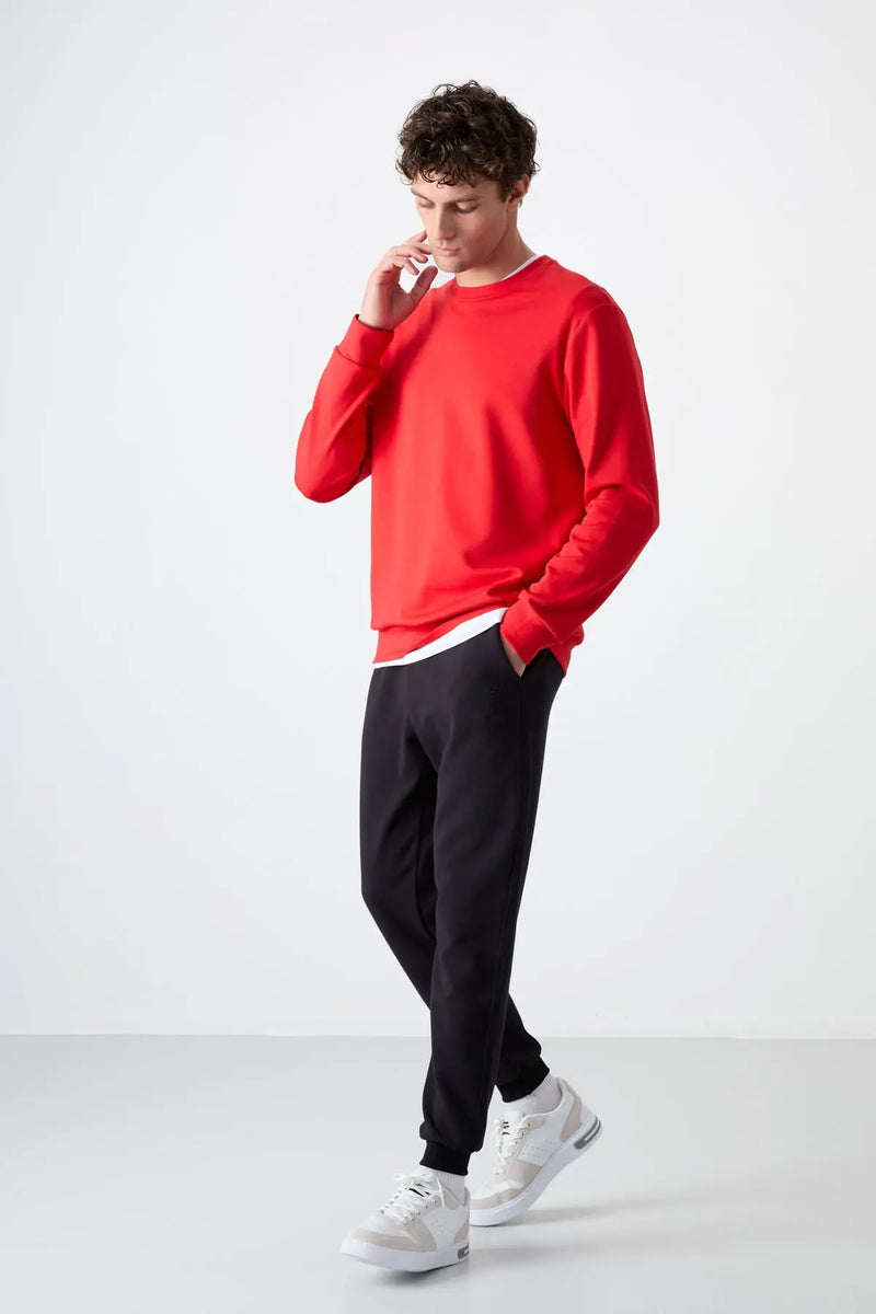 Sweatshirt pour homme à col rond, coupe décontractée - 88053