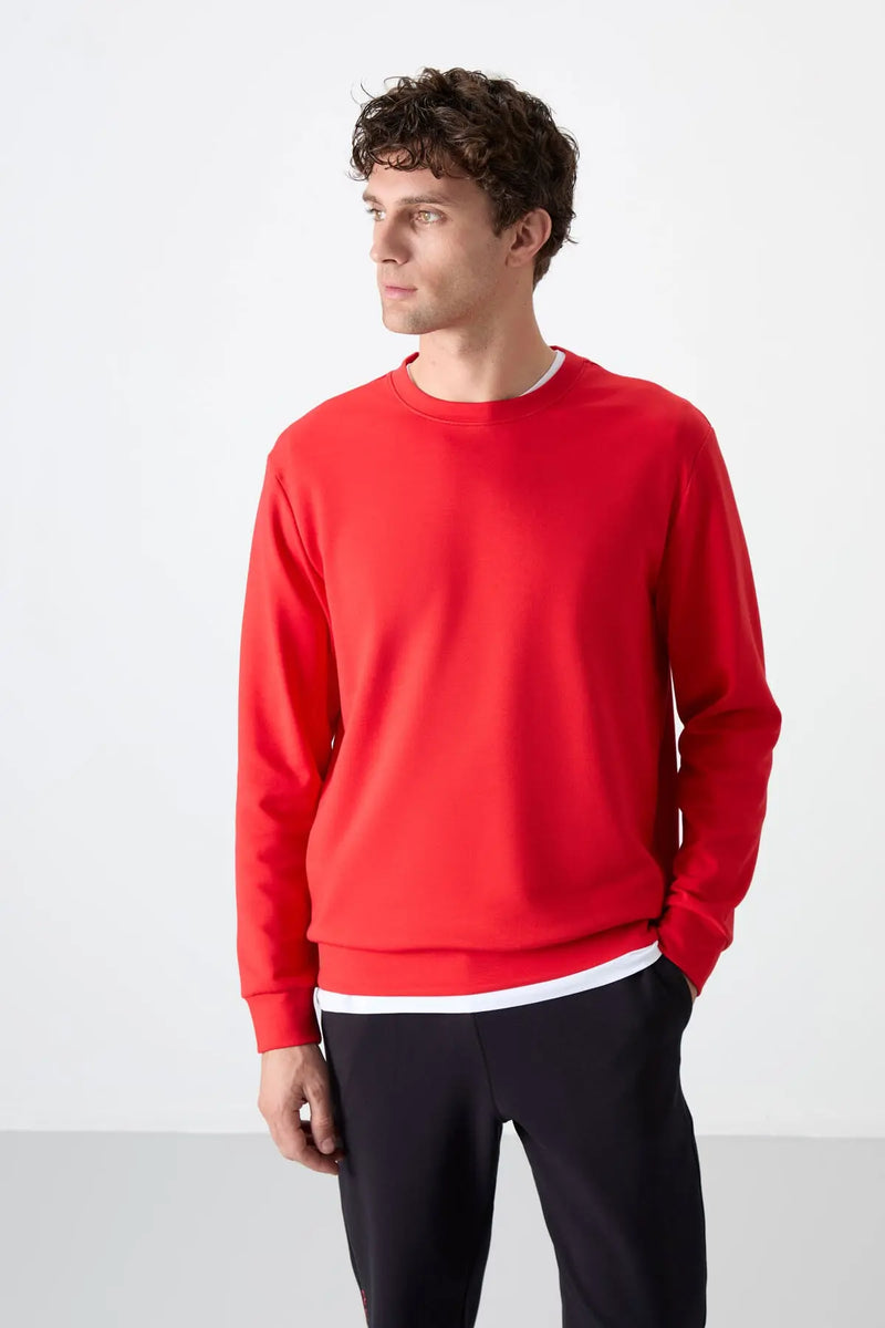 Sweatshirt pour homme à col rond, coupe décontractée - 88053