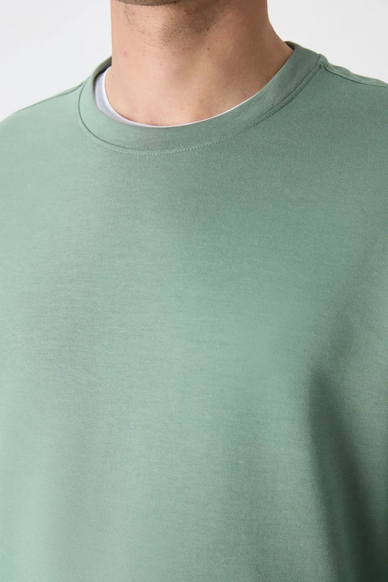 Sweatshirt pour homme à col rond, coupe décontractée - 88053