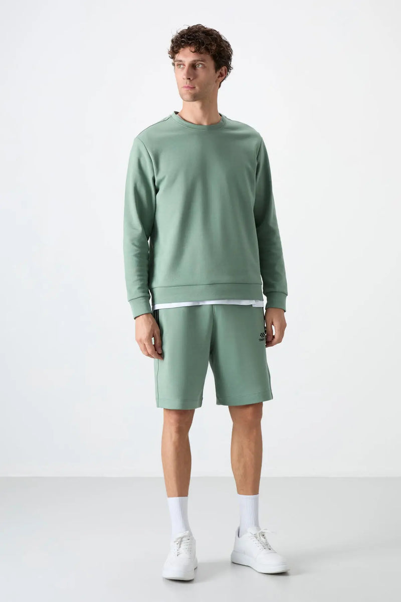 Sweatshirt pour homme à col rond, coupe décontractée - 88053