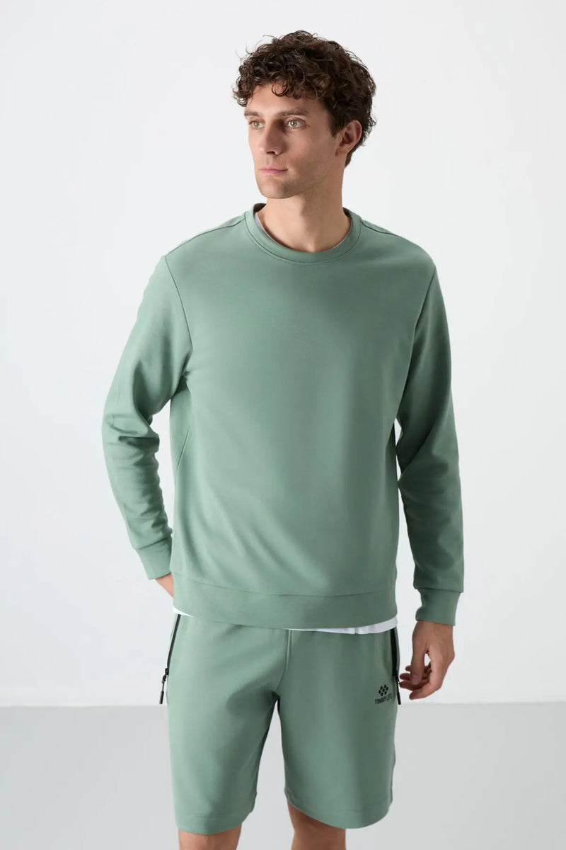 Sweatshirt pour homme à col rond, coupe décontractée - 88053