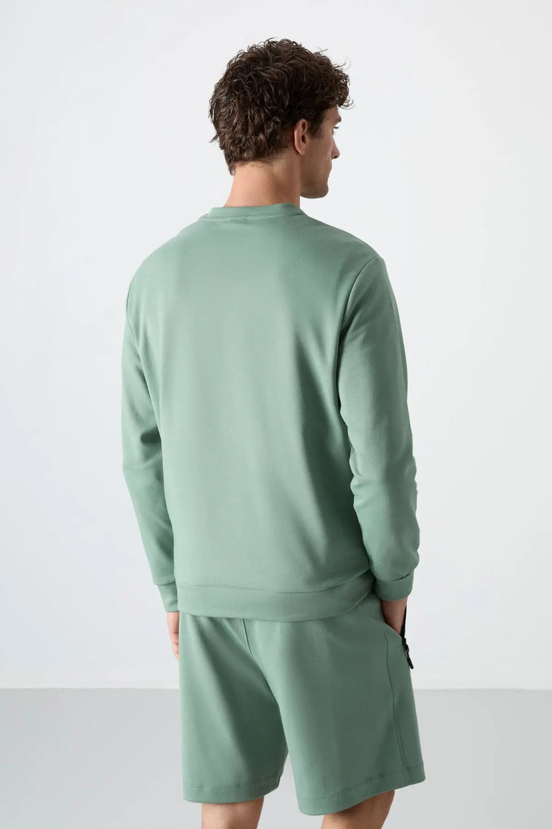 Sweatshirt pour homme à col rond, coupe décontractée - 88053