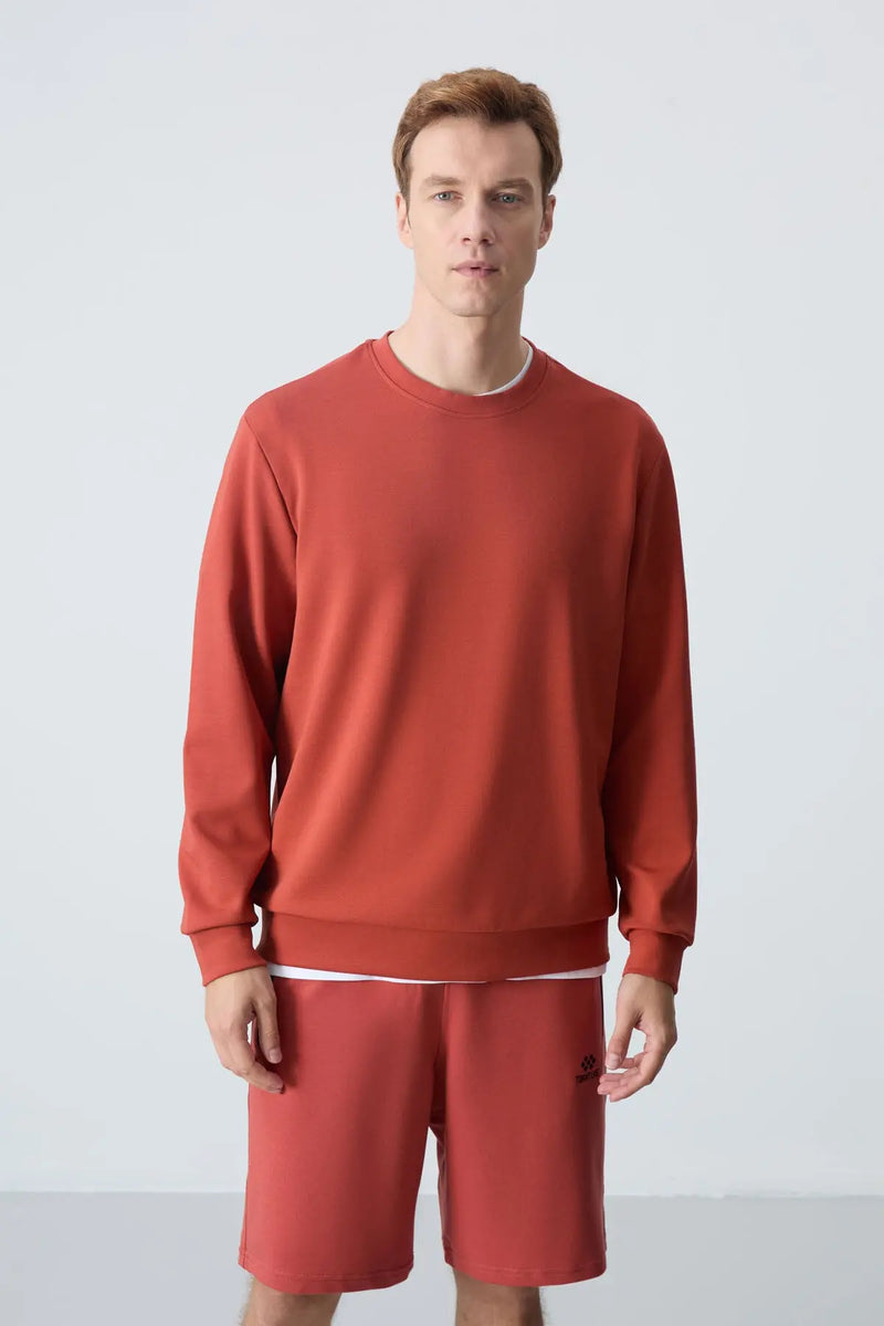 Sweatshirt pour homme à col rond, coupe décontractée - 88053