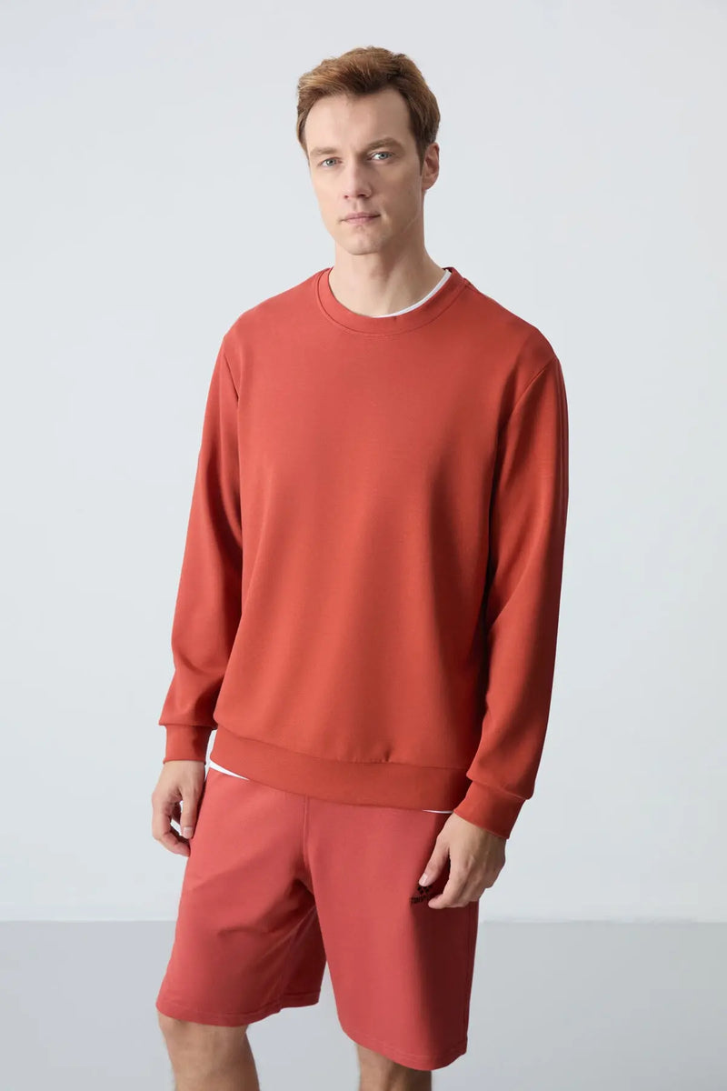 Sweatshirt pour homme à col rond, coupe décontractée - 88053