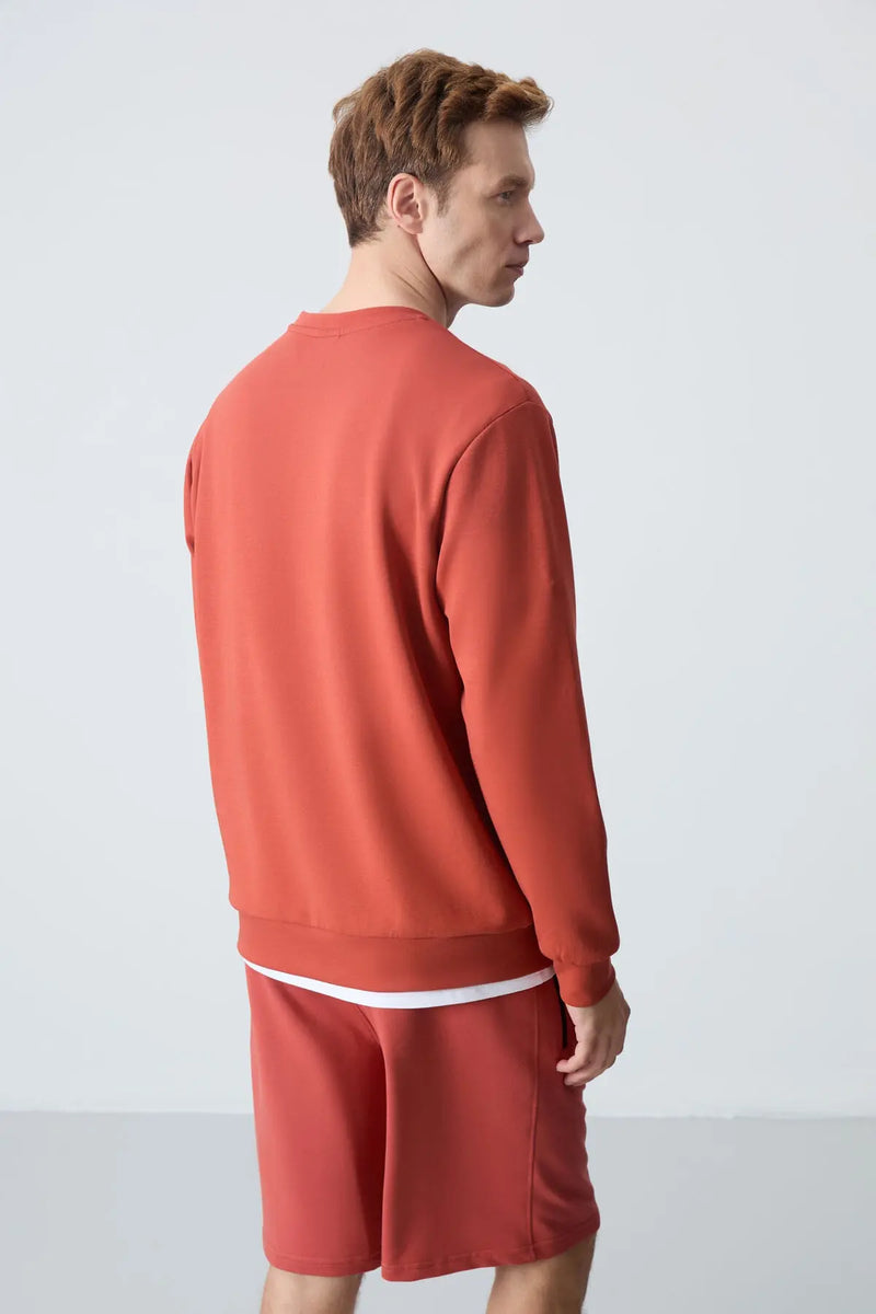 Sweatshirt pour homme à col rond, coupe décontractée - 88053