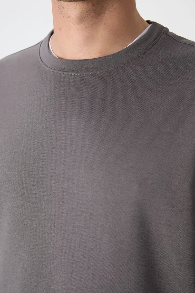 Sweatshirt pour homme à col rond, coupe décontractée - 88053