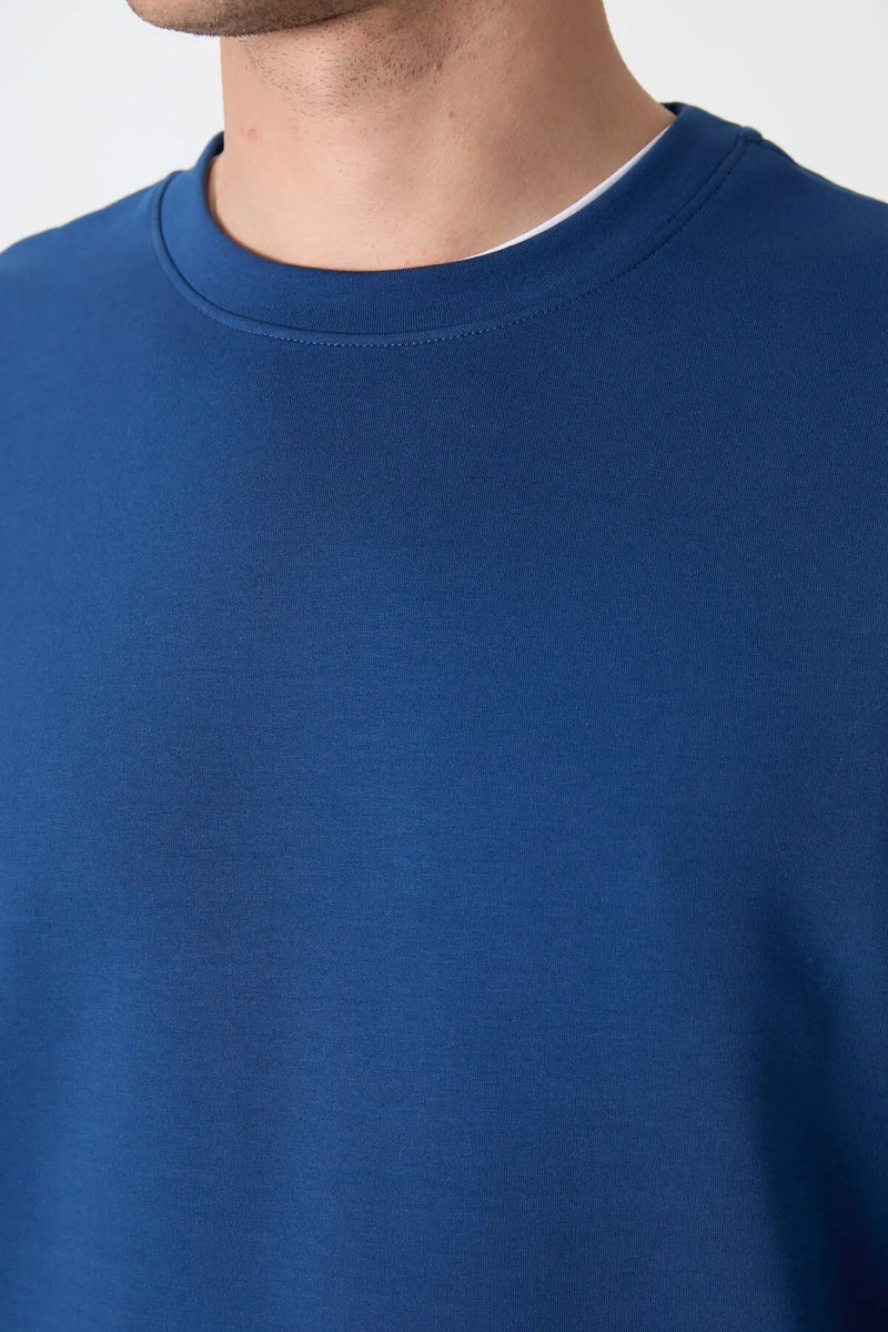 Sweatshirt pour homme à col rond, coupe décontractée - 88053