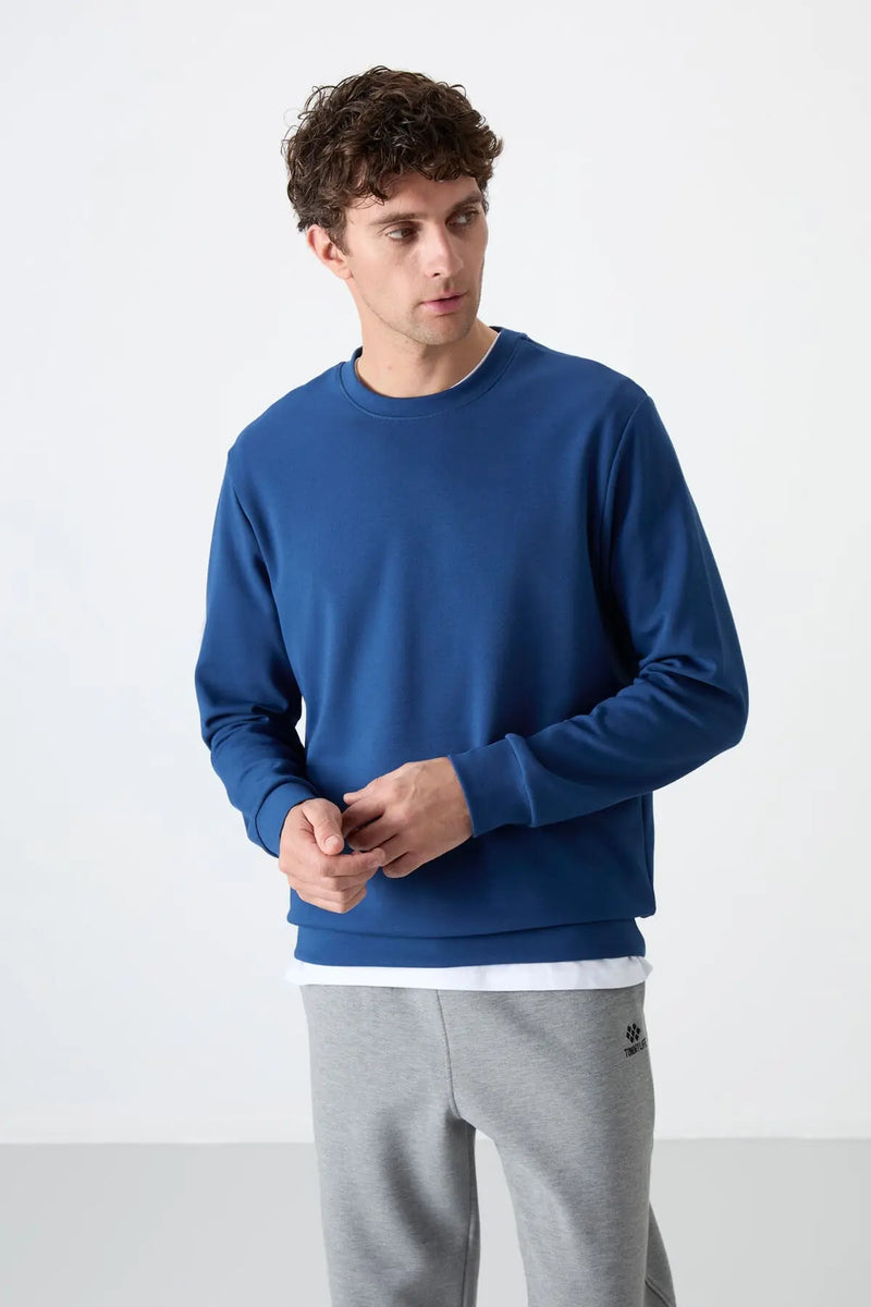 Sweatshirt pour homme à col rond, coupe décontractée - 88053