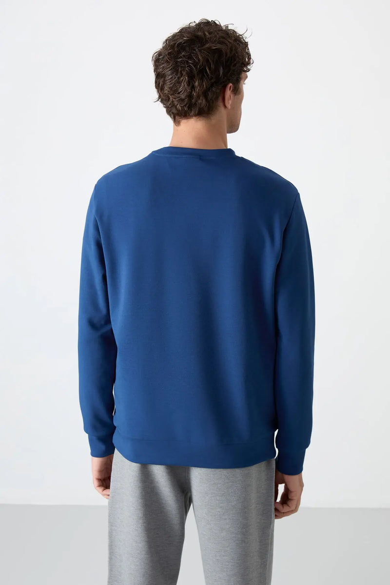 Sweatshirt pour homme à col rond, coupe décontractée - 88053