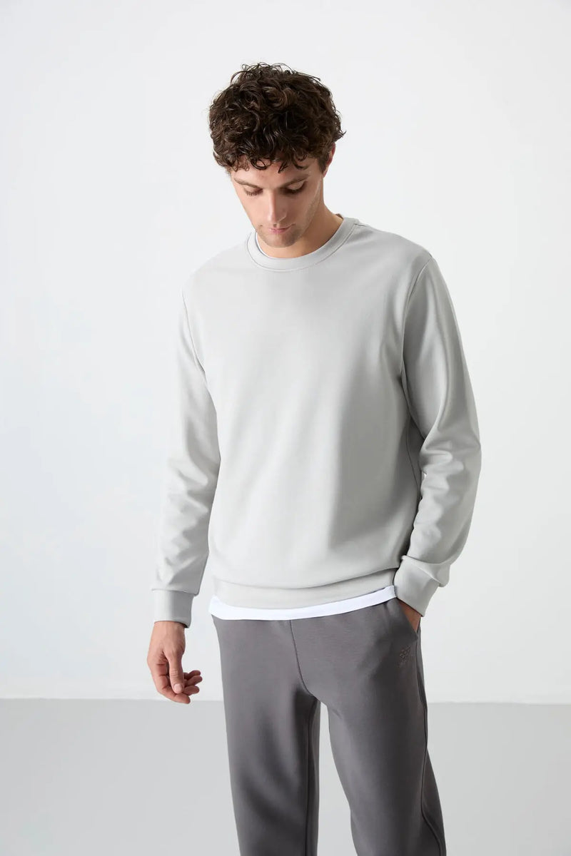 Sweatshirt pour homme à col rond, coupe décontractée - 88053