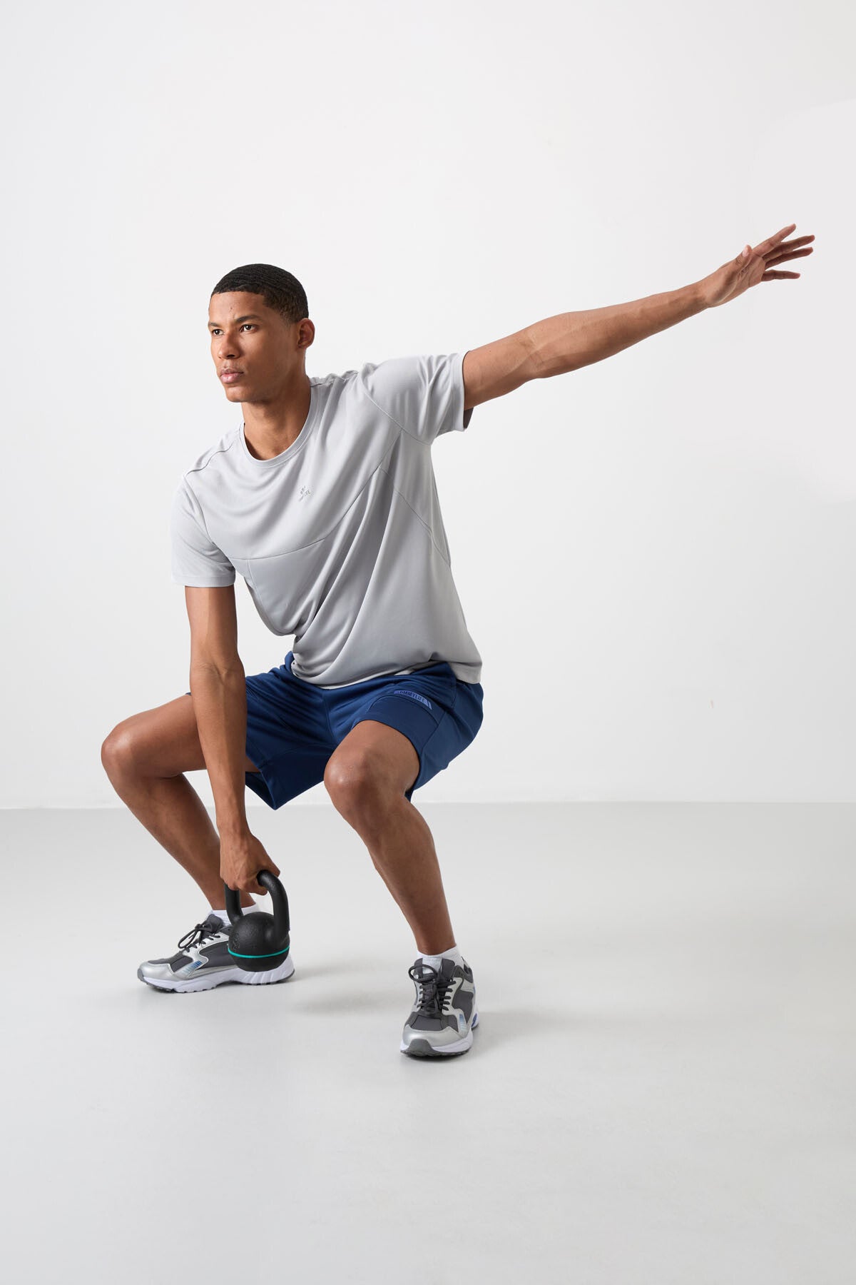 polyester kalin yumuşak comfort fit erkek şort - 81272 - Justyol