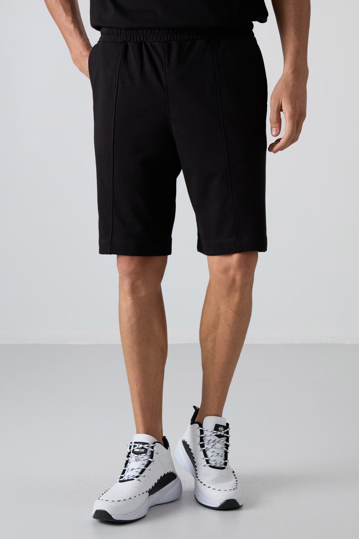 <tc>Short basique pour homme en coton, épais et à texture douce, coupe confort - 81261</tc>