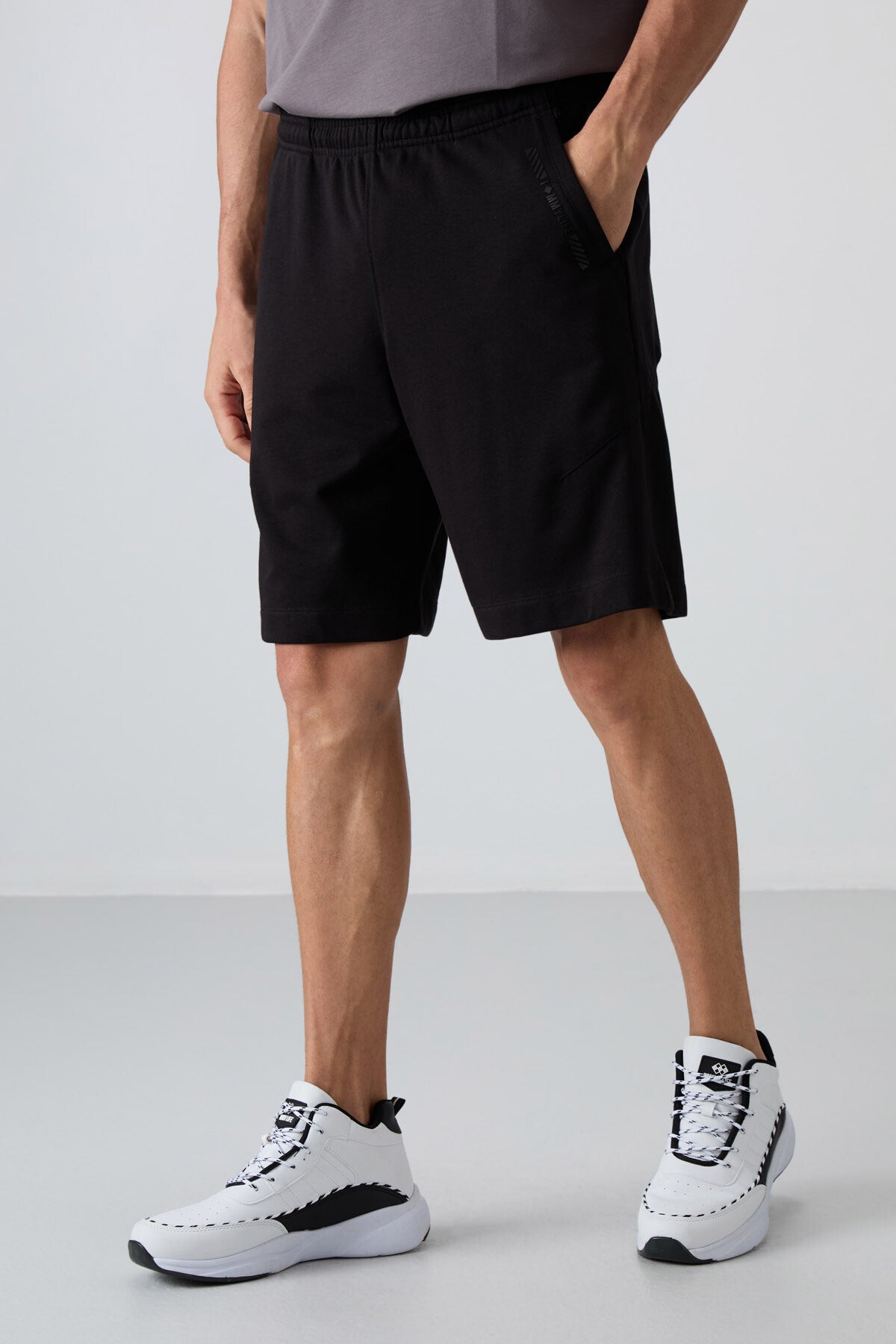 <tc>Short pour homme en coton, épais et à texture douce, coupe confort avec impression - 81263</tc>