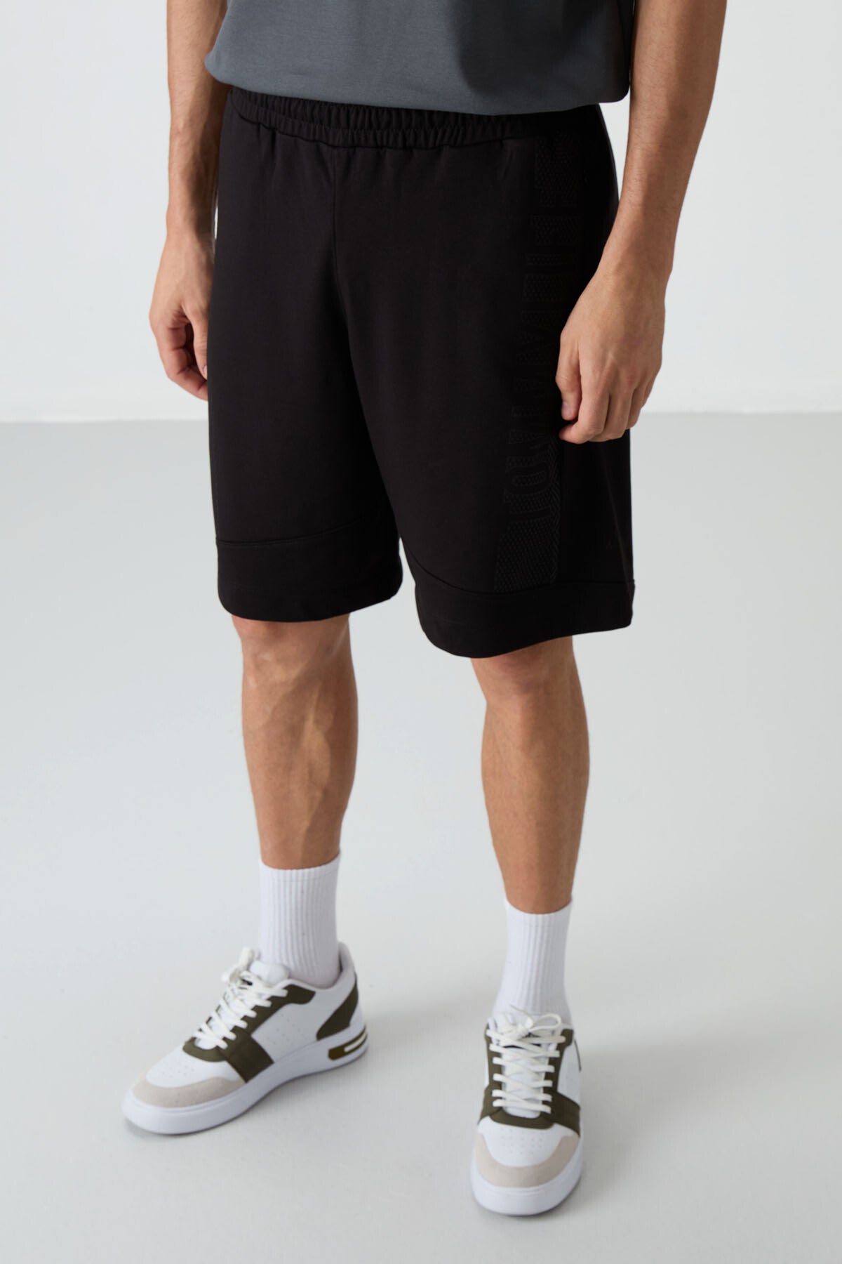 <tc>Short pour homme en coton, épais et à texture douce, coupe confort avec impression - 81265</tc>