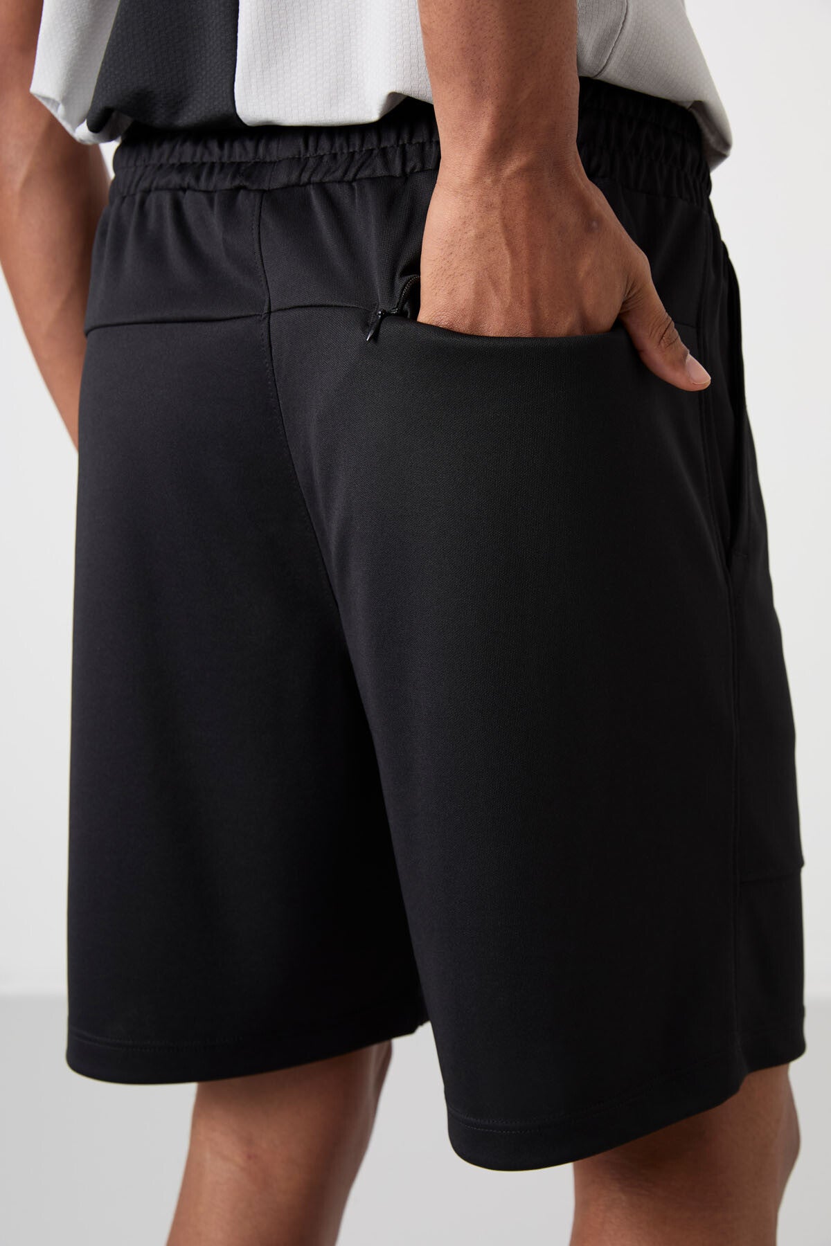 polyester kalin yumuşak comfort fit erkek şort - 81272 - Justyol