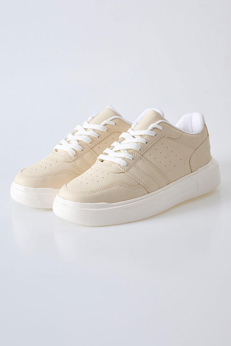Baskets Sportives à Lacets pour Homme - Cuir Synthétique, Semelle Épaisse