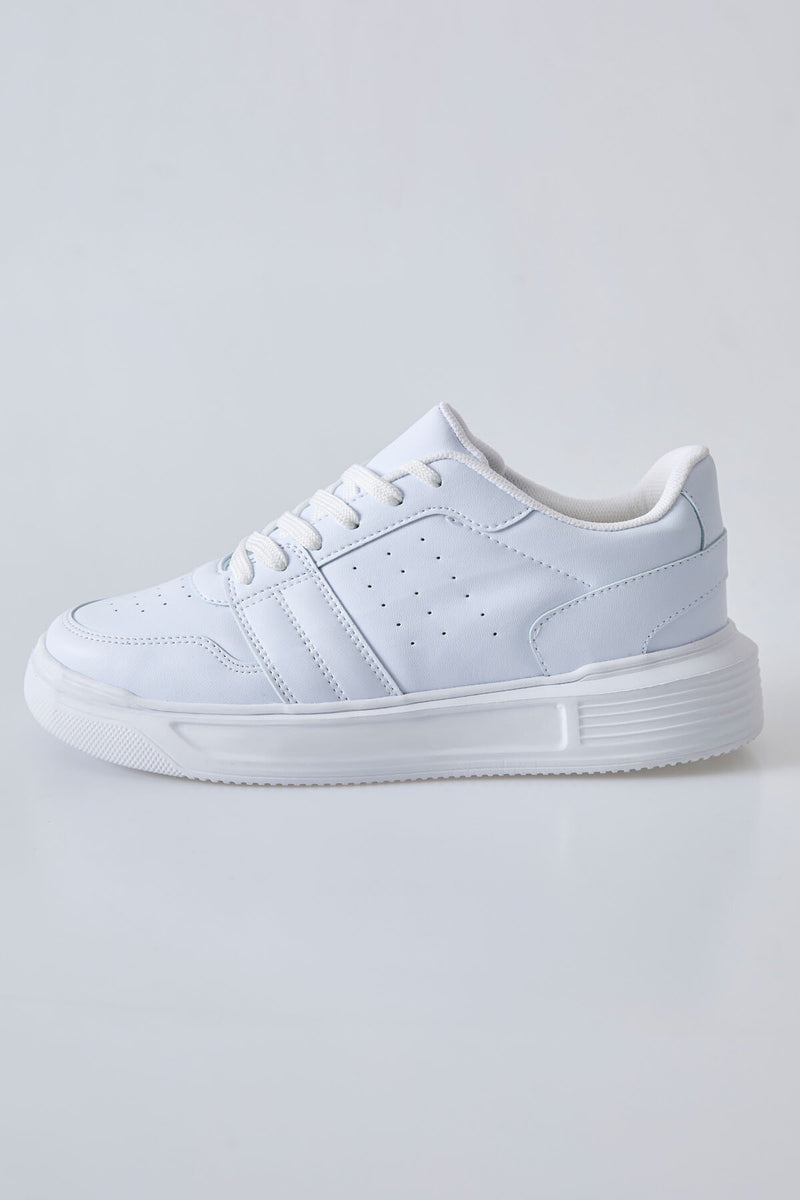 Baskets Sportives à Lacets pour Homme - Cuir Synthétique, Semelle Épaisse