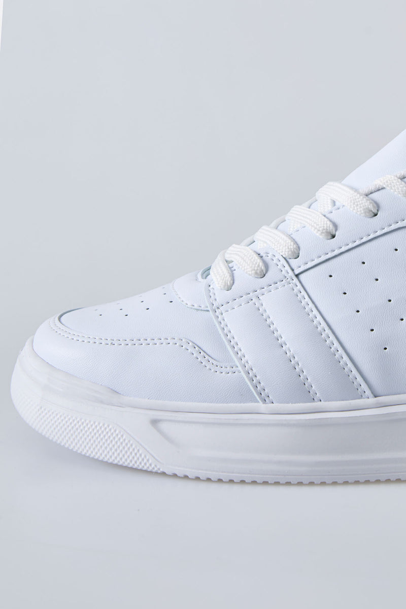 Baskets Sportives à Lacets pour Homme - Cuir Synthétique, Semelle Épaisse