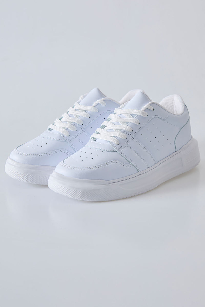Baskets Sportives à Lacets pour Homme - Cuir Synthétique, Semelle Épaisse