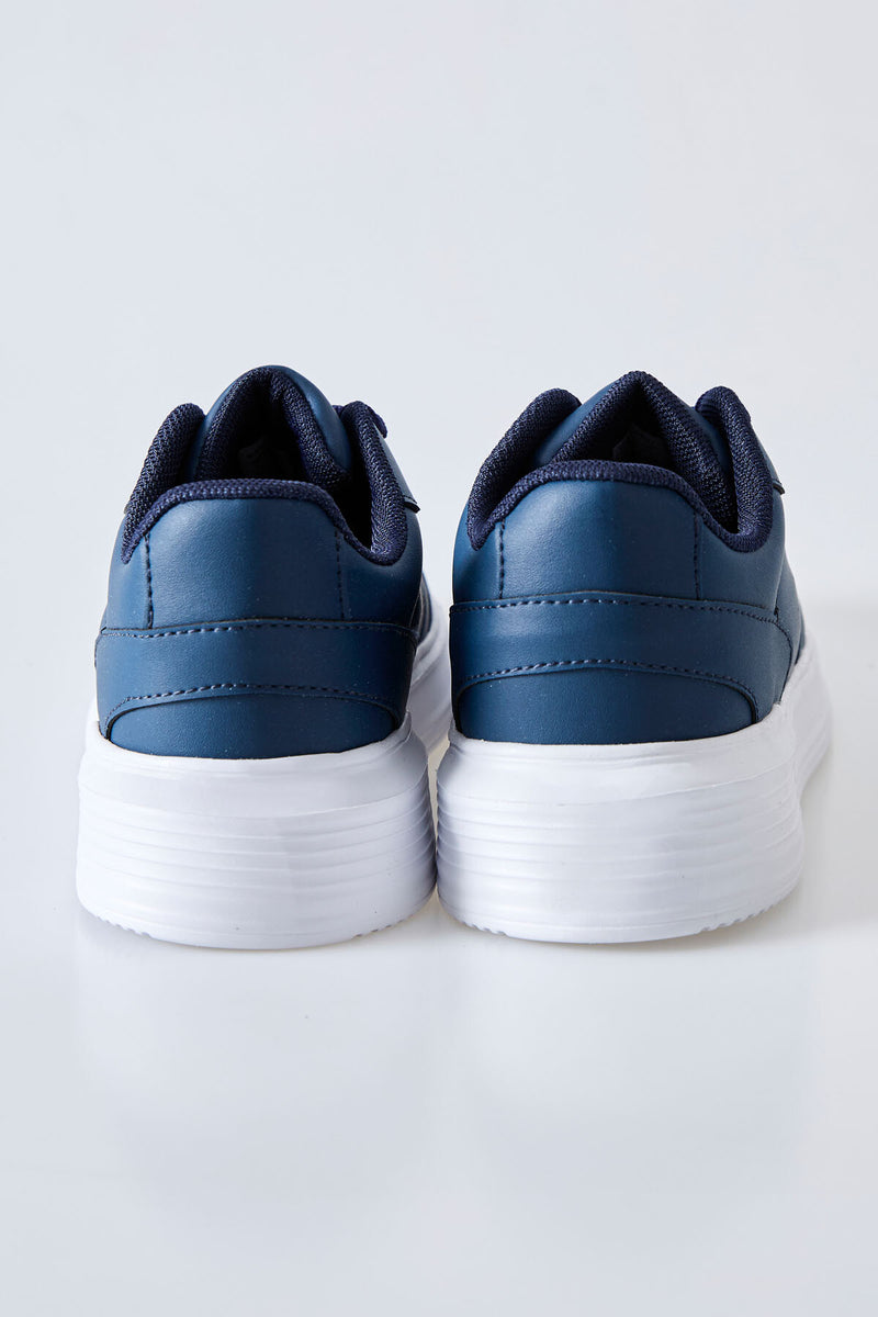 Baskets Sportives à Lacets pour Homme - Cuir Synthétique, Semelle Épaisse