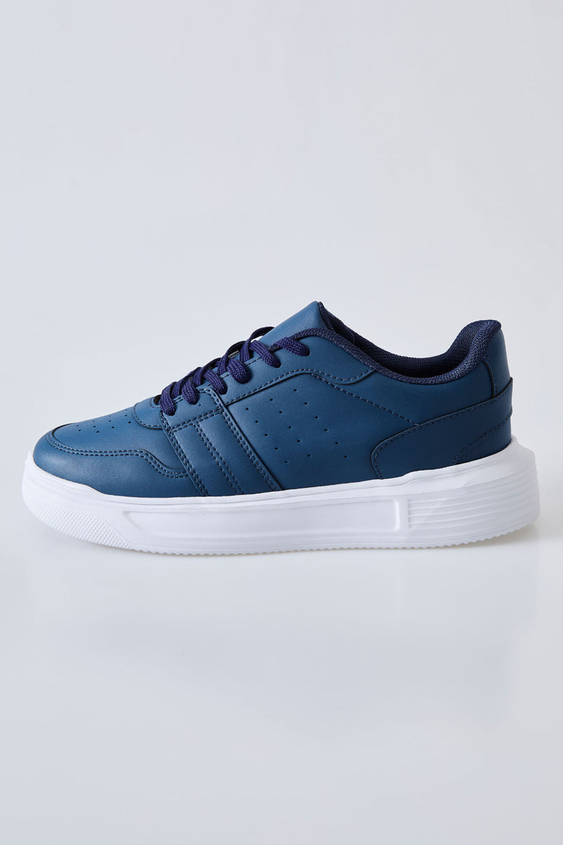Baskets Sportives à Lacets pour Homme - Cuir Synthétique, Semelle Épaisse