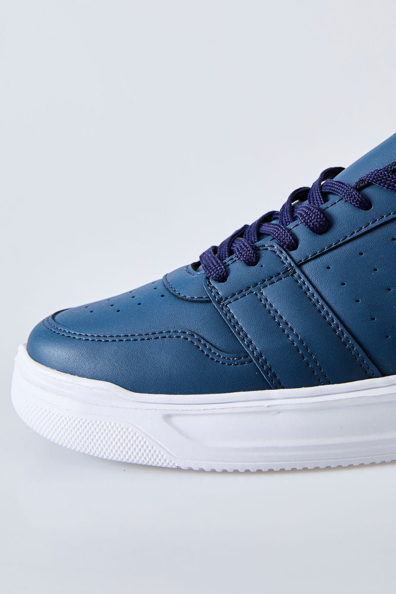 Baskets Sportives à Lacets pour Homme - Cuir Synthétique, Semelle Épaisse