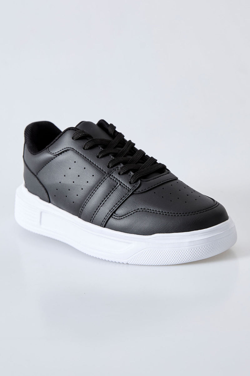 Baskets Sportives à Lacets pour Homme - Cuir Synthétique, Semelle Épaisse