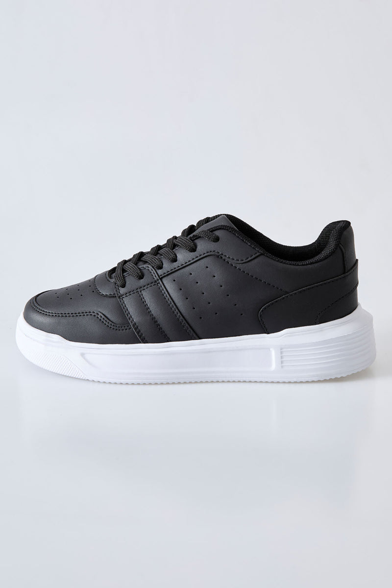 Baskets Sportives à Lacets pour Homme - Cuir Synthétique, Semelle Épaisse
