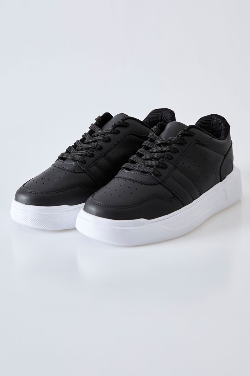 Baskets Sportives à Lacets pour Homme - Cuir Synthétique, Semelle Épaisse