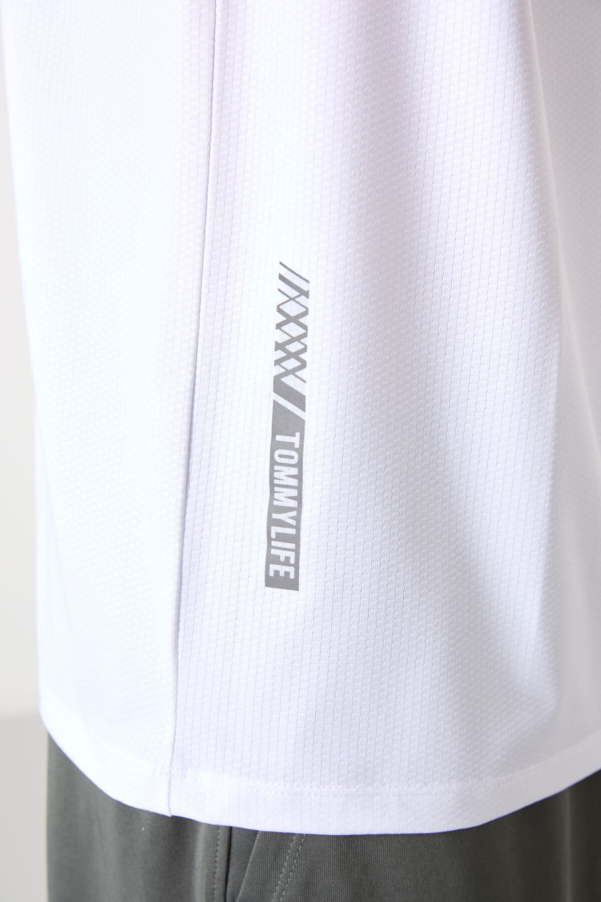 polyester nefes alan dokulu ince esnek standart fit erkek performans t-shirt - 88388 - Justyol