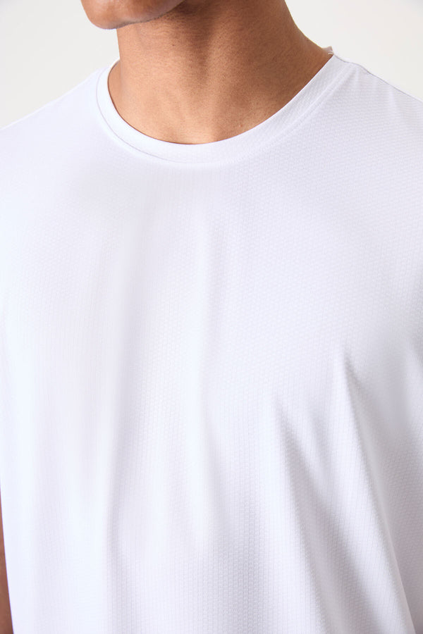 <tc>T-shirt de performance pour homme en polyester, respirant, à texture fine et extensible, coupe standard - 88388</tc>