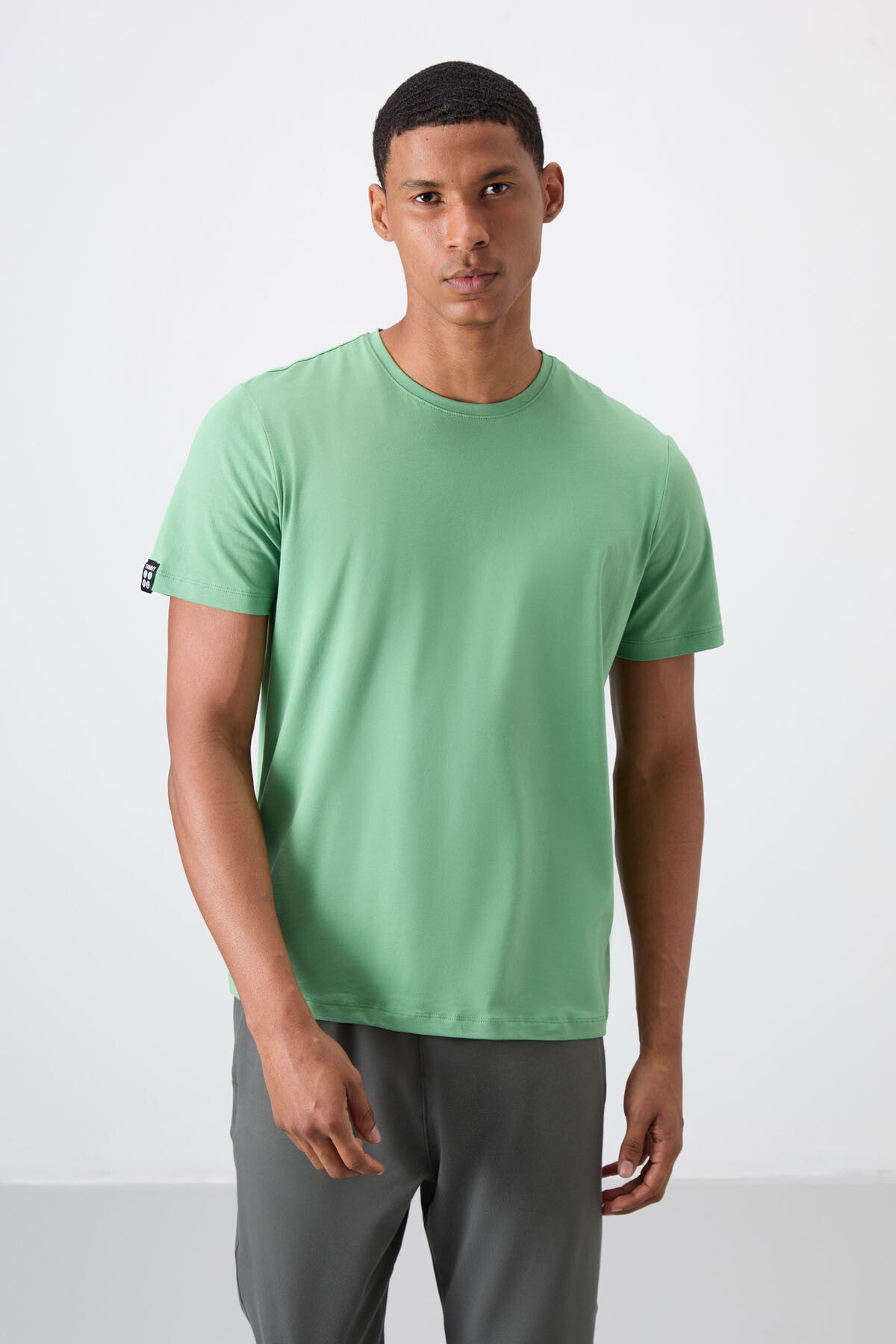 erkek basic kisa kol standart kalip o yaka t-shirt - 87911