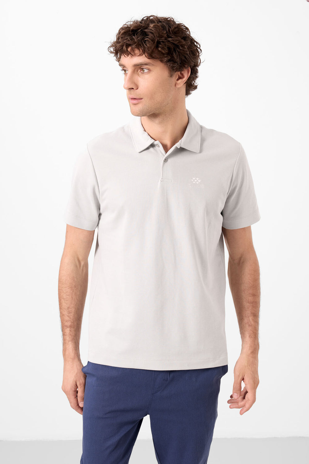 Polo homme basic à manches courtes – coupe standard et tissu extensible - 87748