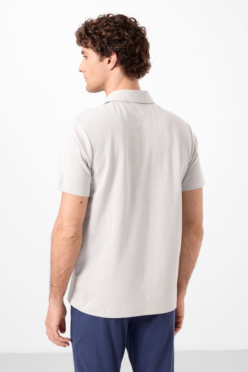 Polo homme basic à manches courtes – coupe standard et tissu extensible - 87748