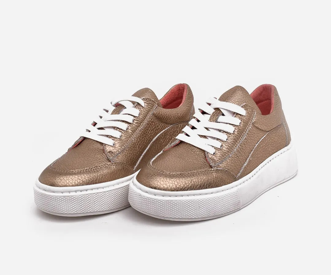 Espadrille femme Gold metallic – op286