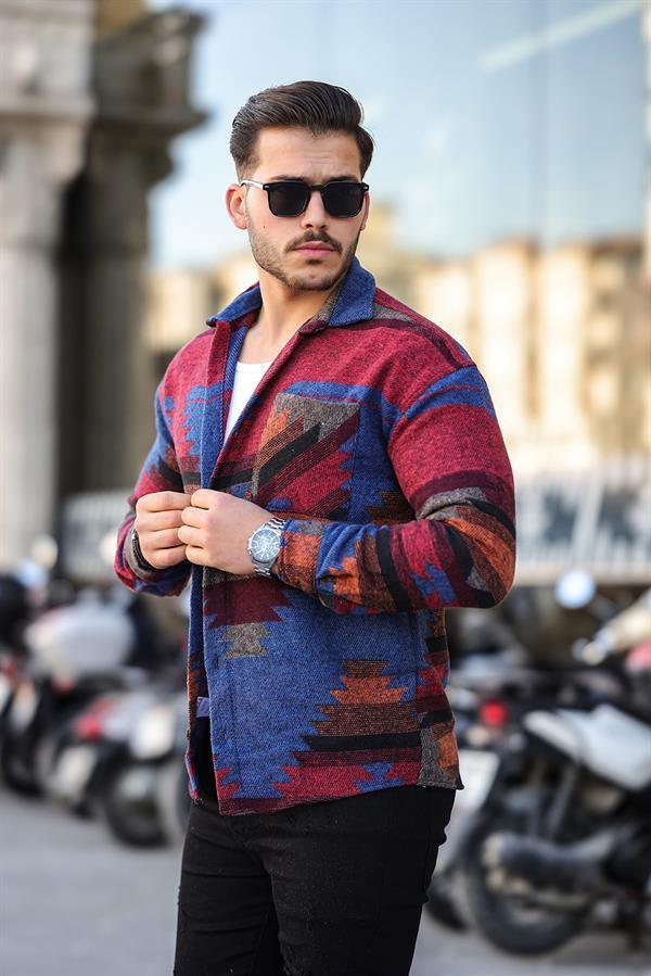 Chemise homme motif ethnique style bohème en coton - Justyol