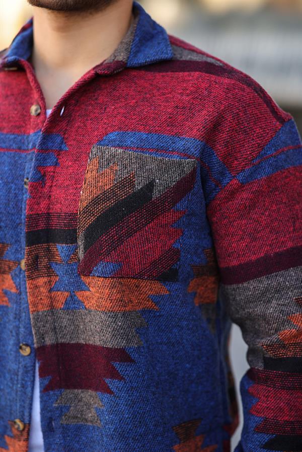 Chemise homme motif ethnique style bohème en coton - Justyol