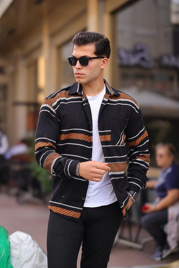Chemise homme motif ethnique style bohème en coton - Justyol