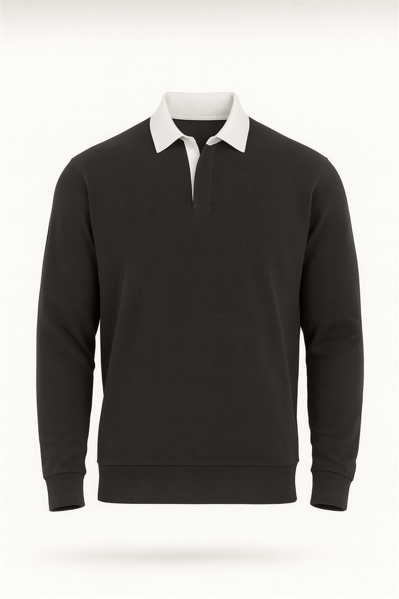 Sweat Homme Luis Col Polo en Maille Selanik