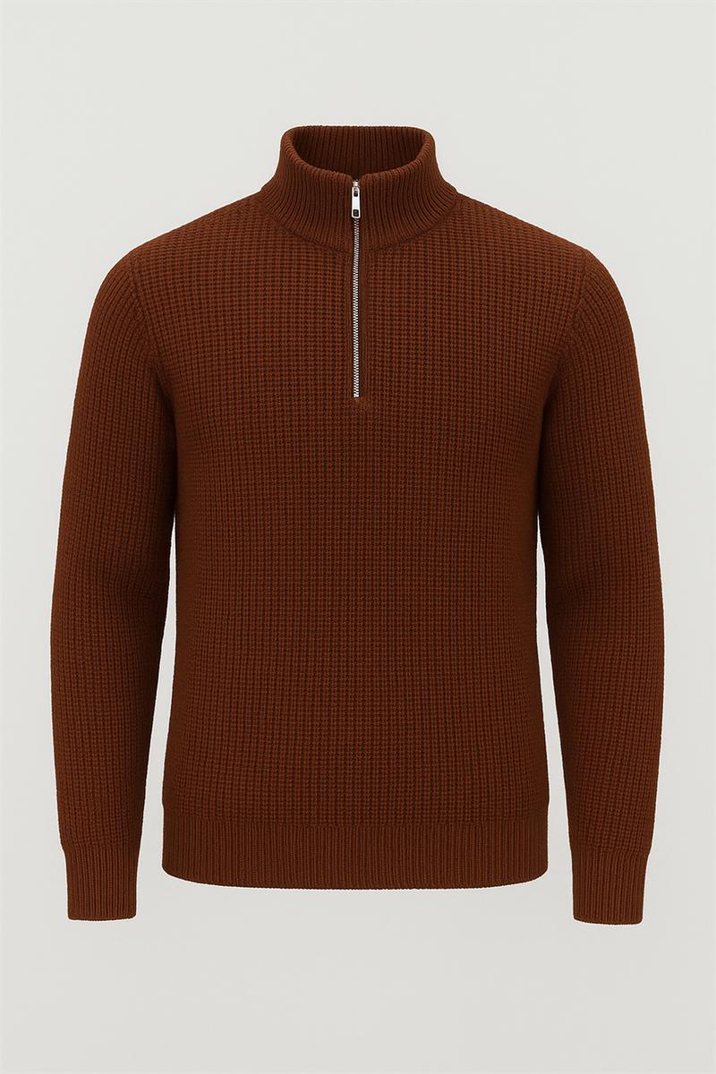 Pull Homme Nolan Maille Selanik Demi-Zip Oversize