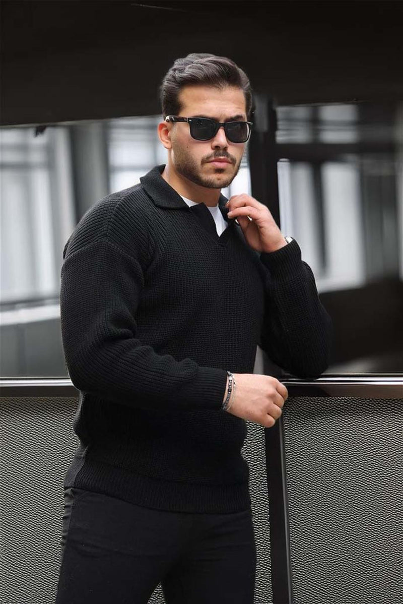 Pull Homme Joris Polo en Maille Selanik Oversize