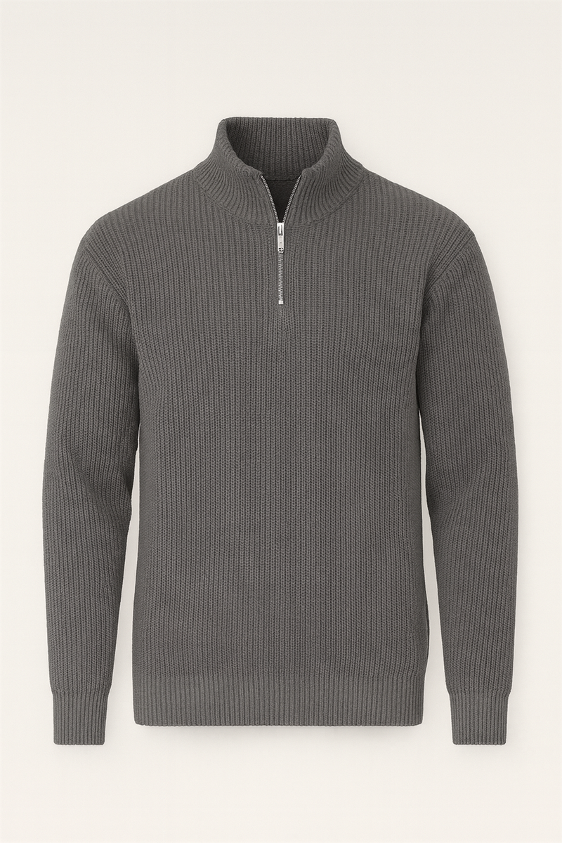 Pull Homme Nolan Maille Selanik Demi-Zip Oversize