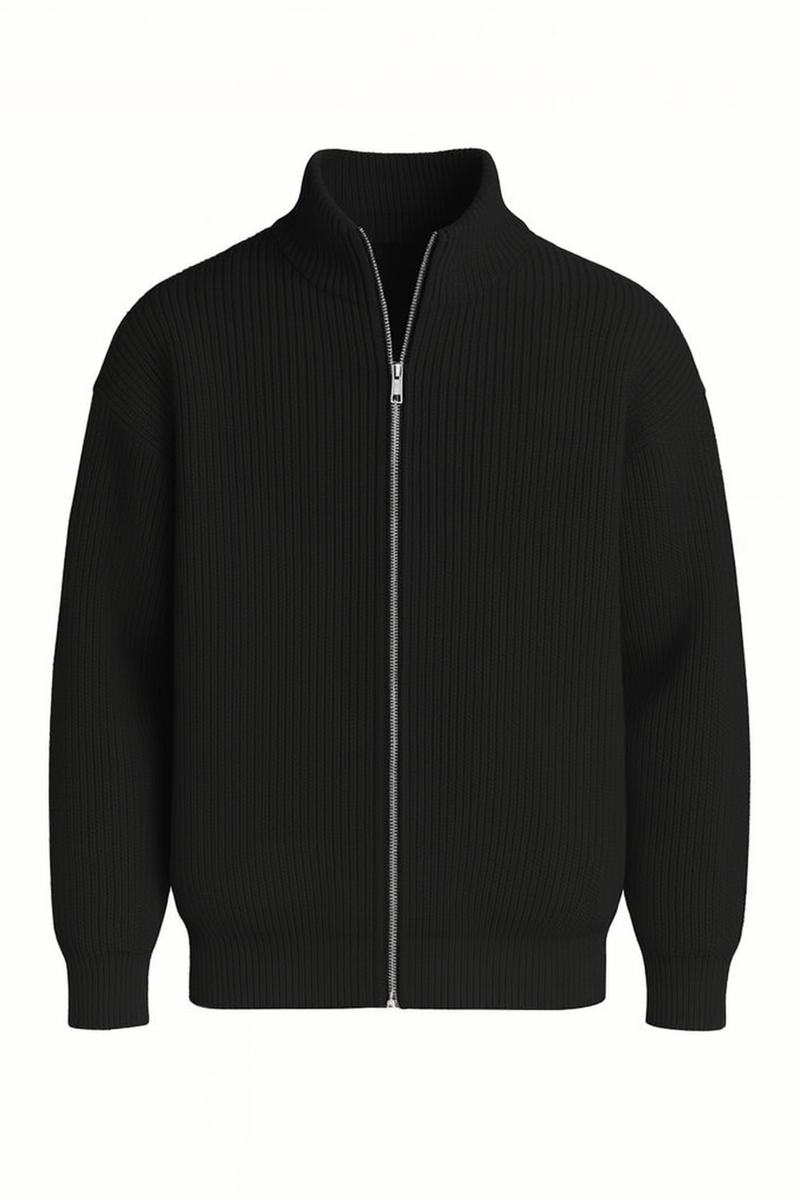 Gilet homme oversize zippé en maille Selanik