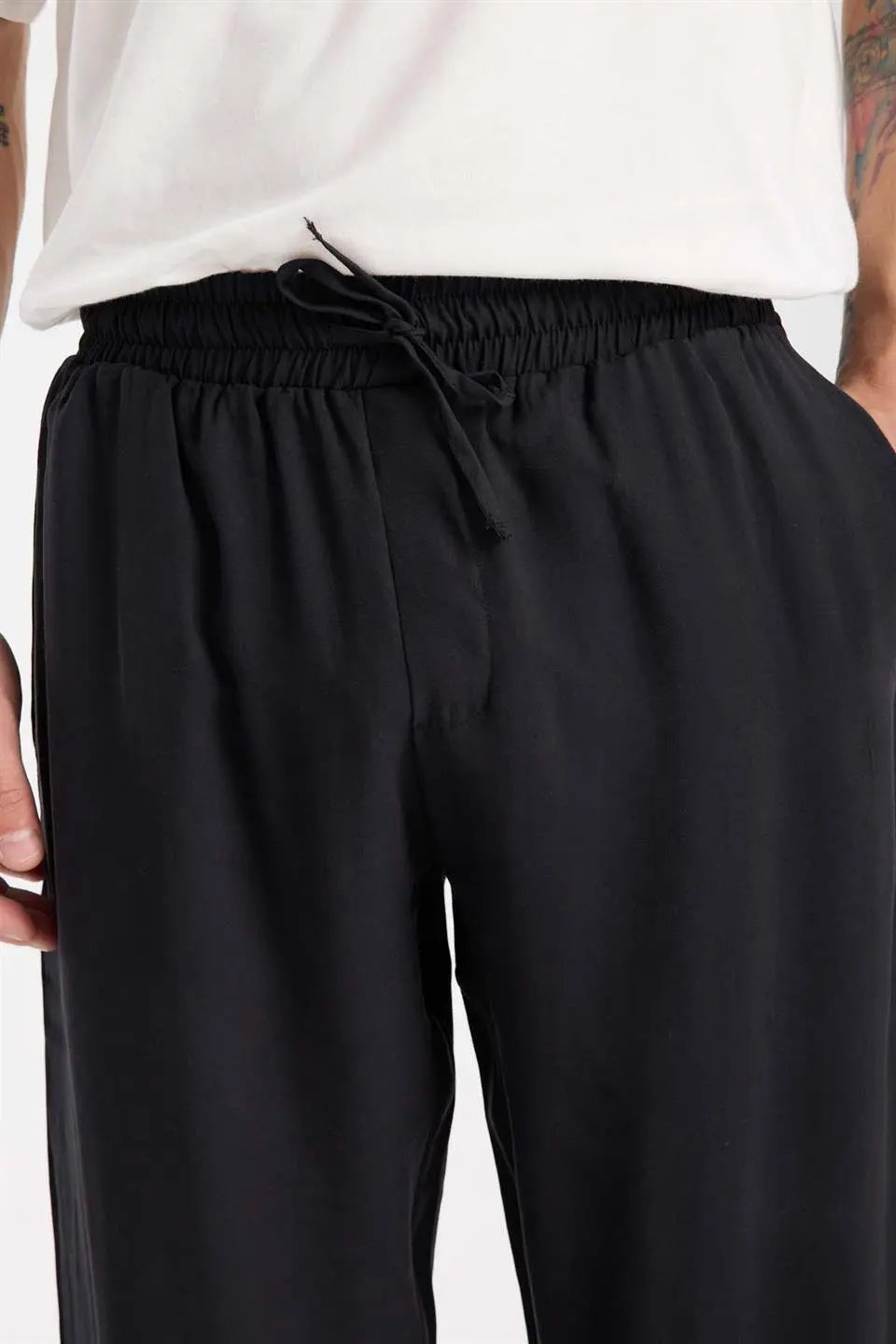 modal kumaş rahat kalip düz paça jogger erkek pantolon - Justyol