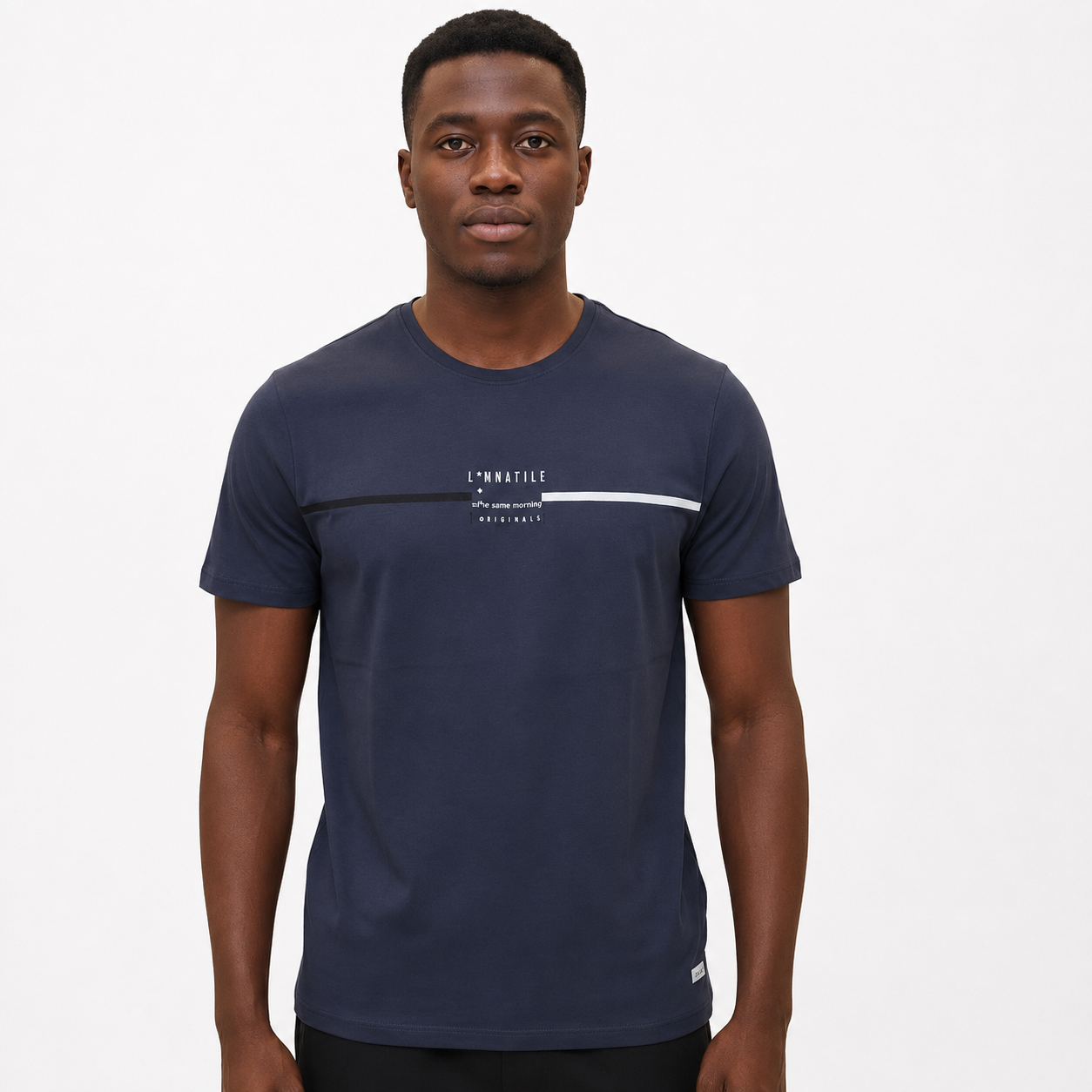T-shirt homme en coton lycra – coupe standard avec design graphique moderne-88499